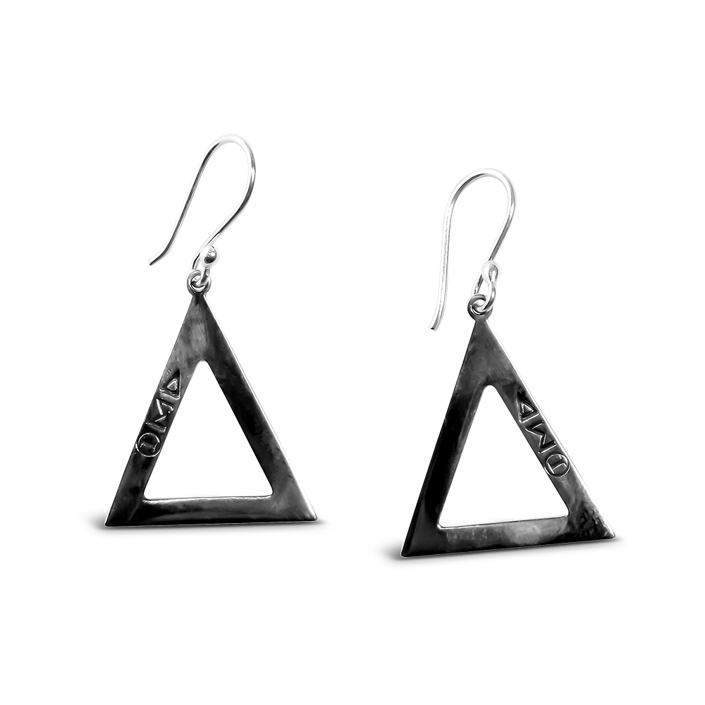 Pyramid Earrings (Black Symbols)