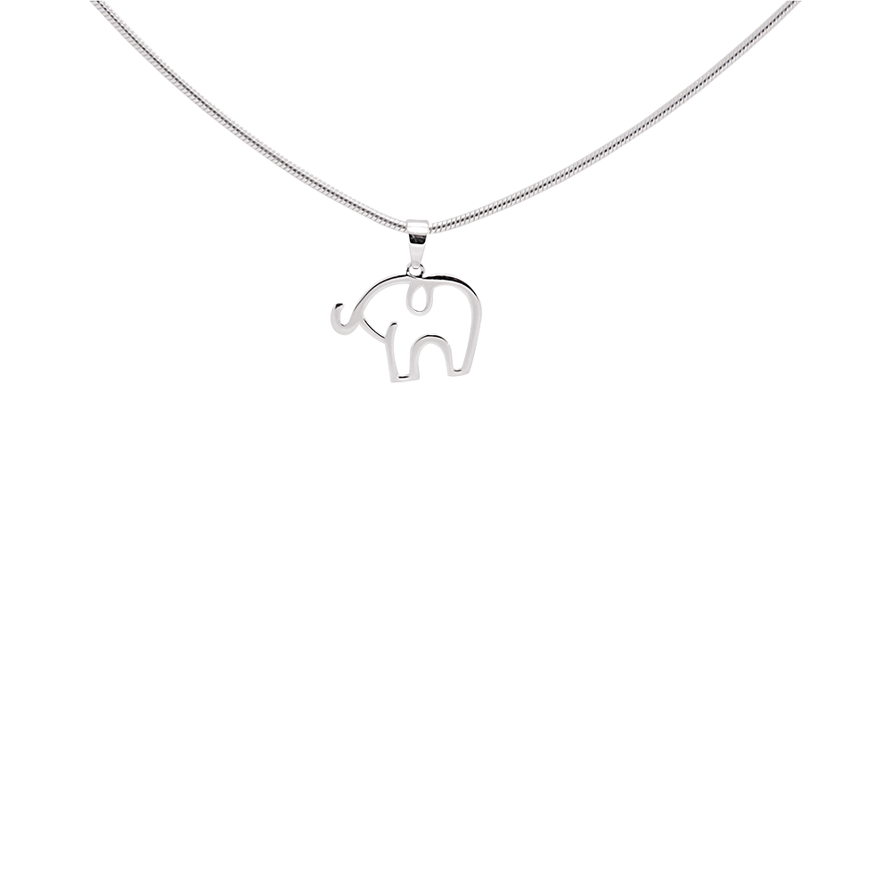 Elephant Outline Necklace